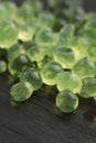 Mint caviar, molecular gastronomy Royalty Free Stock Photo