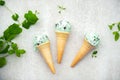 Mint Choc Chip Ice Cream Royalty Free Stock Photo