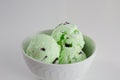 Mint Chocolate Chip Ice Cream Royalty Free Stock Photo