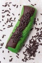 Mint and chocolate marron cookies Royalty Free Stock Photo