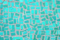 mint colored mosaic ceramic tiles neutral background Royalty Free Stock Photo