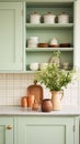 Mint cottage kitchen interior design, home decor and house improvement, English in frame kitchen cabinets in a country house