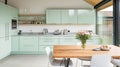 Mint cottage kitchen interior design, home decor and house improvement, English in frame kitchen cabinets in a country house