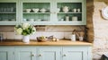 Mint cottage kitchen interior design, home decor and house improvement, English in frame kitchen cabinets in a country house