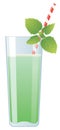 Mint cream cocktail in glass Royalty Free Stock Photo