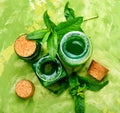 Natural mint essential oil Royalty Free Stock Photo