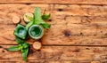 Natural mint essential oil Royalty Free Stock Photo