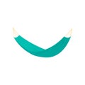 Mint green color cotton hammock in home yard