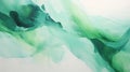 Mint Green: An Ethereal Abstract Painting Of Translucent Layers