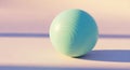 Mint Green Exercise Ball on Soft Pink Surface with Shadow Royalty Free Stock Photo
