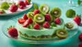 Kiwi Raspberry Flan