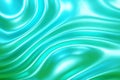 Mint green liquid molten metal abstract wavy background with reflects