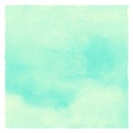 Mint green and yellow watercolor square background