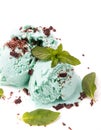 Mint ice cream close-up Royalty Free Stock Photo