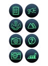 Mint Icons concept for a social media Royalty Free Stock Photo