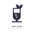 mint julep icon on white background. Simple element illustration from Drinks concept