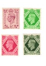 Mint king George VI postage stamps from Great Britain.