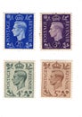 Mint king George VI postage stamps from Great Britain.