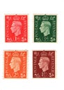 Mint king George VI postage stamps from Great Britain.