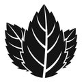 Mint leaf icon, simple style Royalty Free Stock Photo