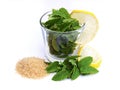 Mint, lemon and sugar