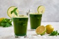 Mint lemonade. Limonana. Middle eastern frozen mint lemonade Royalty Free Stock Photo