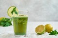 Mint lemonade. Limonana. Middle eastern frozen mint lemonade Royalty Free Stock Photo