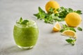 Mint lemonade. Limonana. Middle eastern frozen mint lemonade Royalty Free Stock Photo