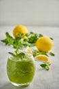 Mint lemonade. Limonana. Middle eastern frozen mint lemonade Royalty Free Stock Photo