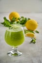 Mint lemonade. Limonana. Middle eastern frozen mint lemonade Royalty Free Stock Photo