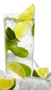 Mint, lime ice vodka Royalty Free Stock Photo