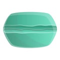 Mint macaroon icon, cartoon style