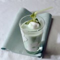 Mint and marshmallow milk Royalty Free Stock Photo