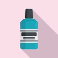 Mint mouthwash icon flat vector. Dental product Royalty Free Stock Photo