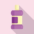 Mint mouthwash icon flat vector. Dental wash Royalty Free Stock Photo