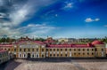 Mint Peter and Paul fortress top view Neva river