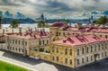 Mint Peter and Paul fortress top view Neva river