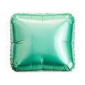Mint rectangular shaped foil balloon isolated on white background Royalty Free Stock Photo