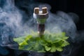 Mint smoking hookah Royalty Free Stock Photo