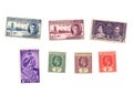 Mint vintage postage stamps from Gilbert & Ellice Islands. Royalty Free Stock Photo