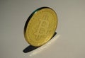 Minted bitcoin Royalty Free Stock Photo