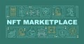 Minting NFTs word concepts dark green banner