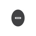 Minus button vector icon