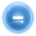 Minus icon ice Royalty Free Stock Photo