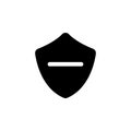 Minus in security shield icon. Signs and symbols can be used for web, logo, mobile app, UI, UX