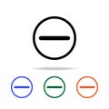 minus sign in a circle icon. Elements of simple web icon in multi color. Premium quality graphic design icon. Simple icon for Royalty Free Stock Photo