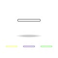 minus sign multicolored icons. Thin line icon for website design and app development. Premium colored web icon with shadow on whit Royalty Free Stock Photo