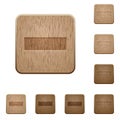 Minus sign wooden buttons Royalty Free Stock Photo