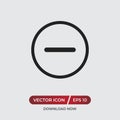 Minus vector icon in modern design style for web site and mobile app Royalty Free Stock Photo