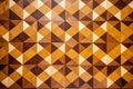 minute details in a mixed-wood checkerboard parquet floor